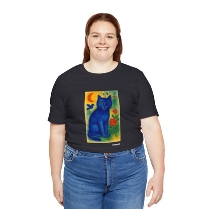 CATART Unisex Jersey Cat T-Shirt - MARC CHAGALL - Iconic Painting Reimagined with Cats