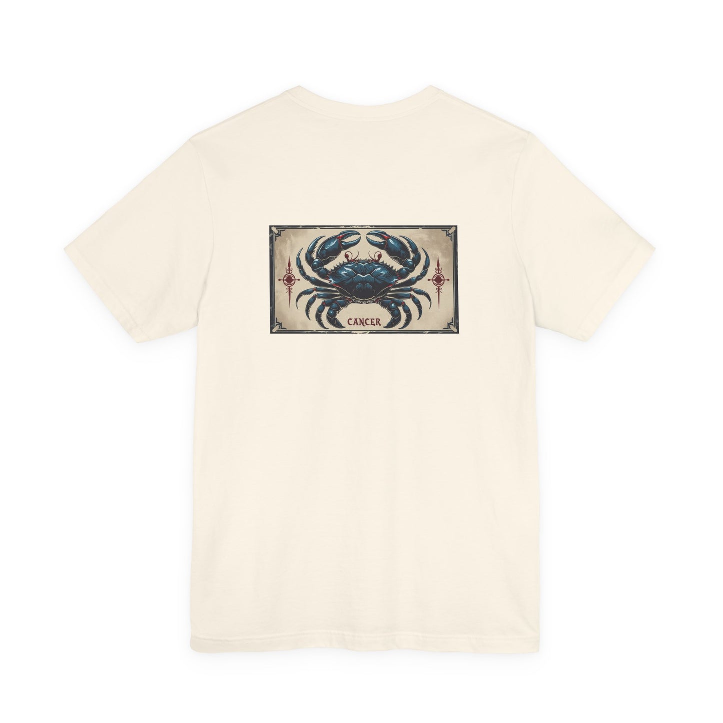 Cancer - Gothic Zodiac T-Shirt. Blue graphic on the back.  Zodiac in the Shadows