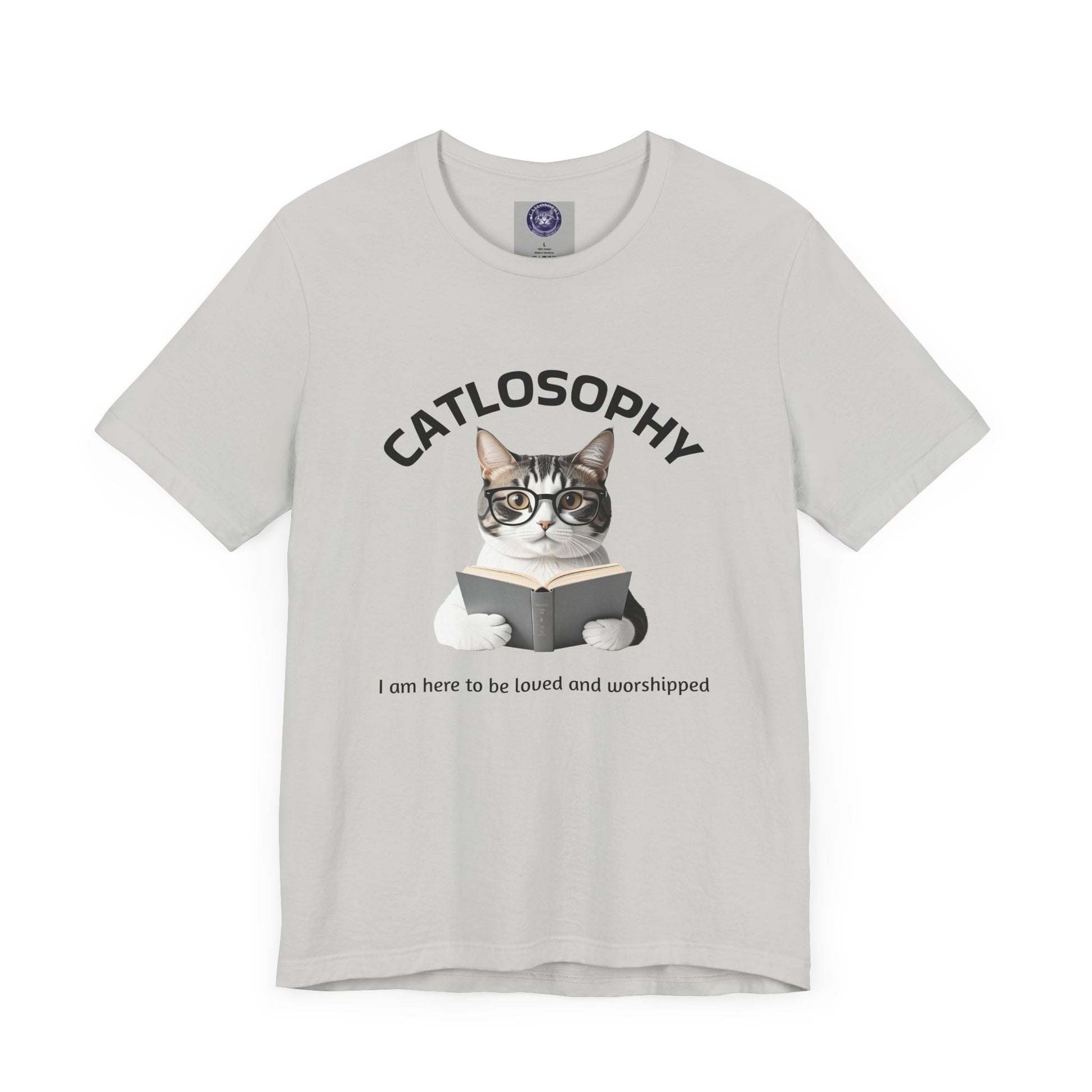 Catlosophy Unisex Jersey Short Sleeve Tee – "I am here to be loved" Design - BABUL T-Shirts