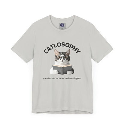 Catlosophy Unisex Jersey Short Sleeve Tee – "I am here to be loved" Design - BABUL T-Shirts