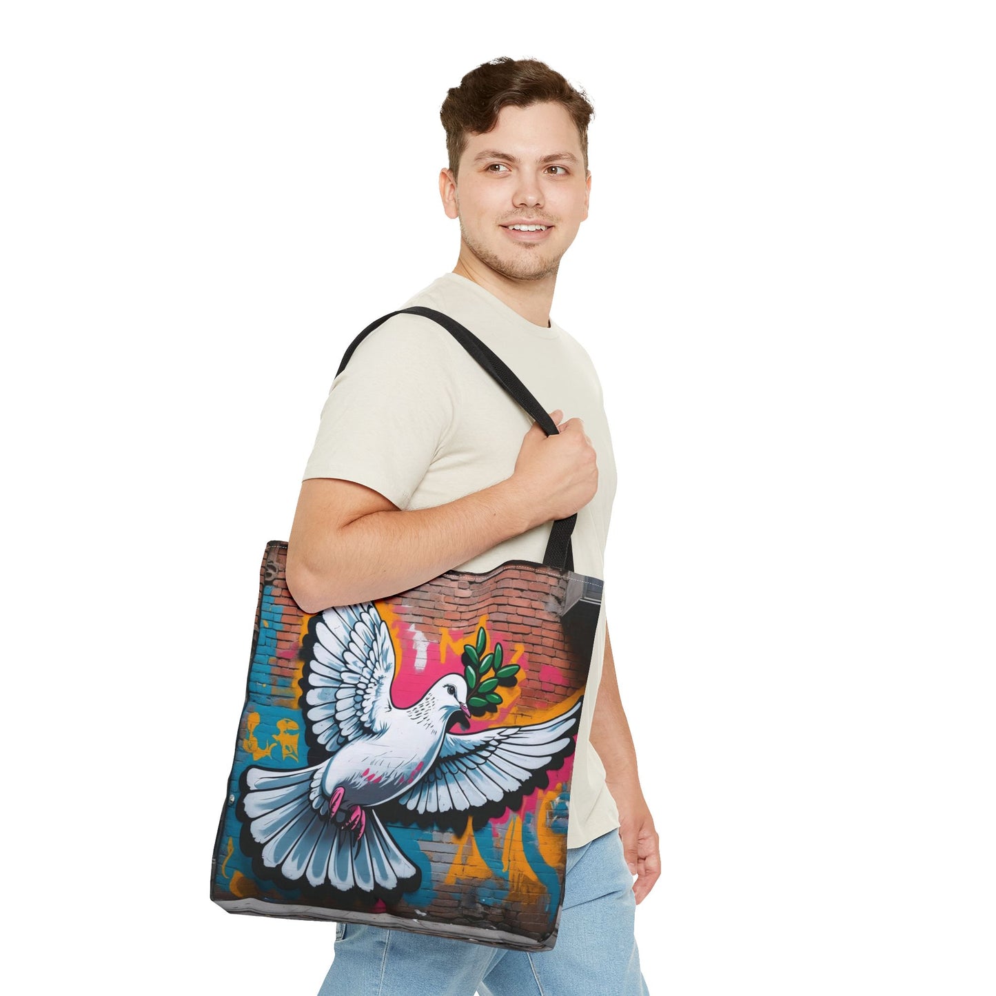 Artistic Surge - Eco-Friendly Canvas Tote Bag - PEACE