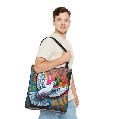 Artistic Surge - Eco-Friendly Canvas Tote Bag - PEACE