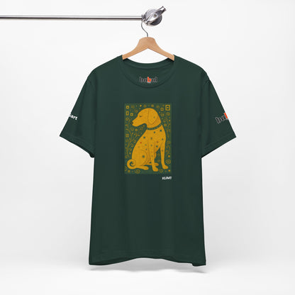 DOGART Unisex Jersey Dog T-Shirt - KLIMT - Iconic Painting Reimagined with Dogs
