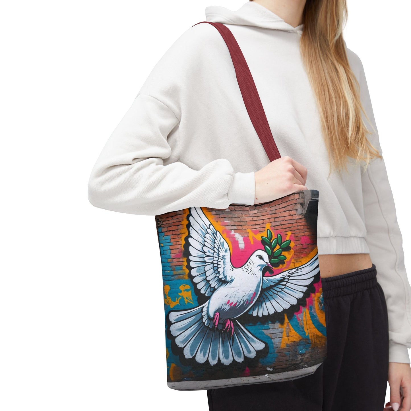 Artistic Surge - Eco-Friendly Canvas Tote Bag - PEACE