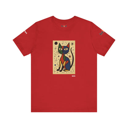 CATART Unisex Jersey Cat T-Shirt - MIRO - Iconic Painting Reimagined with Cats