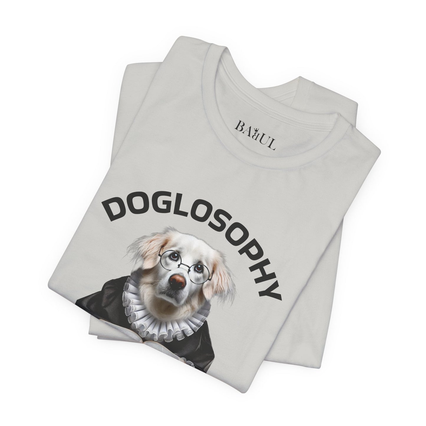 Doglosophy Unisex Jersey Short Sleeve Tee –  "Dogs are like humans without the flaws" Design