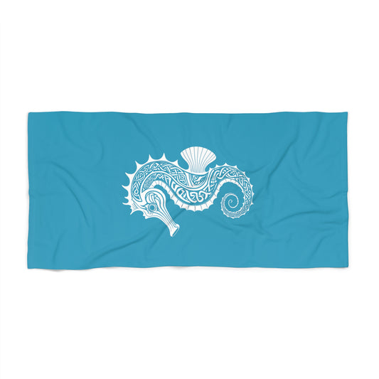 Tribal Waves Beach Towel - SEAHORSE