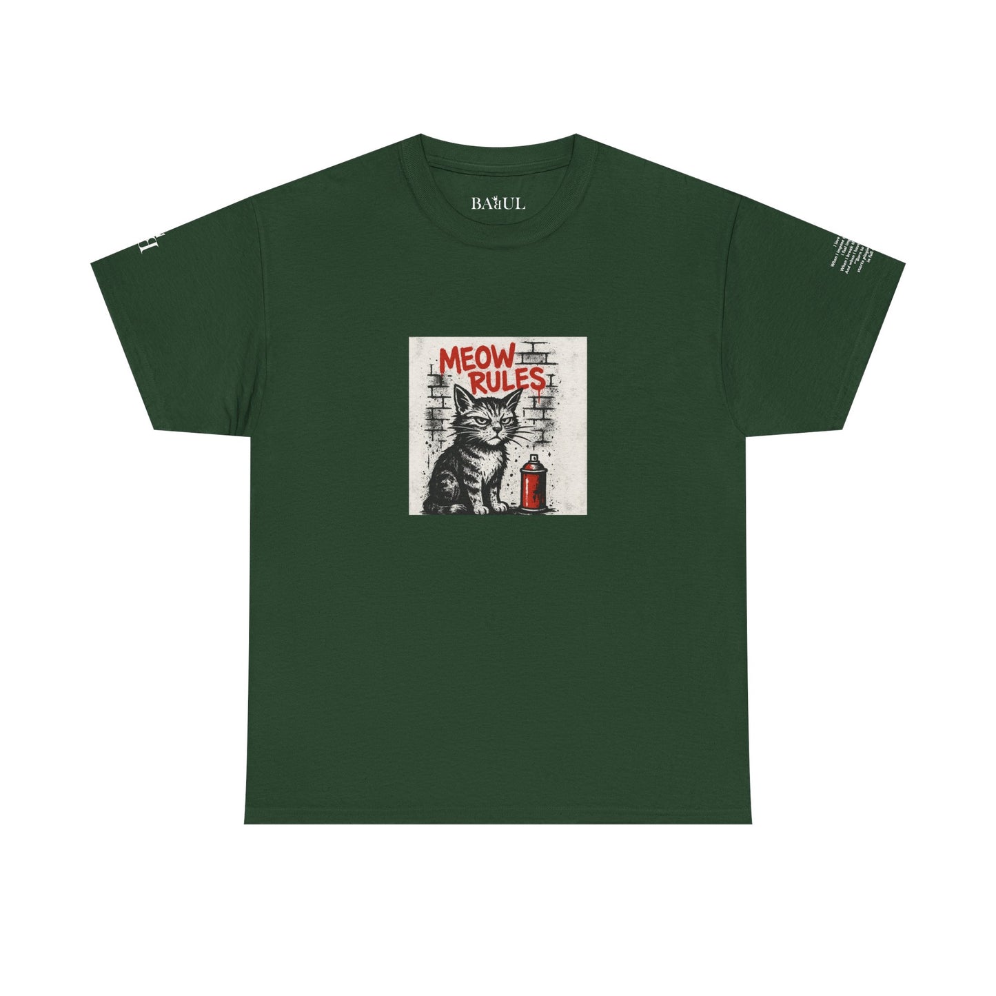 Rebel Graphic Tee - Unisex Heavy Cotton T-Shirt for the Wild at Heart. Rebel Tees, Born to Be Worn - MEOW RULES
