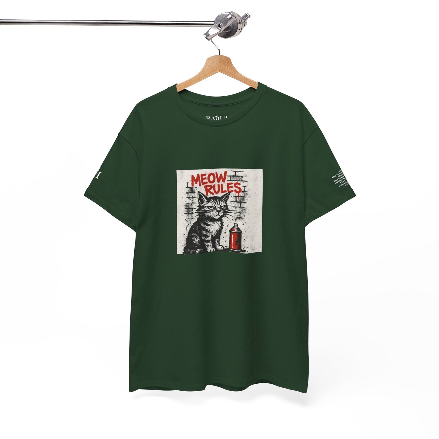 Rebel Graphic Tee - Unisex Heavy Cotton T-Shirt for the Wild at Heart. Rebel Tees, Born to Be Worn - MEOW RULES