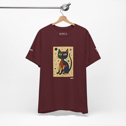 CATART Unisex Jersey Cat T-Shirt - MIRO - Iconic Painting Reimagined with Cats