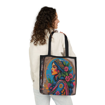 Artistic Surge - Eco-Friendly Canvas Tote Bag - FLOWERED WOMAN