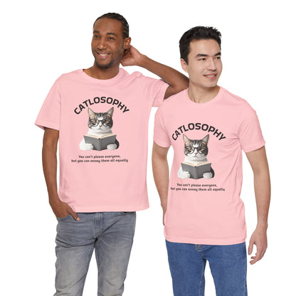 Catlosophy Unisex Jersey Short Sleeve Tee –  "You can't please everyone" Design