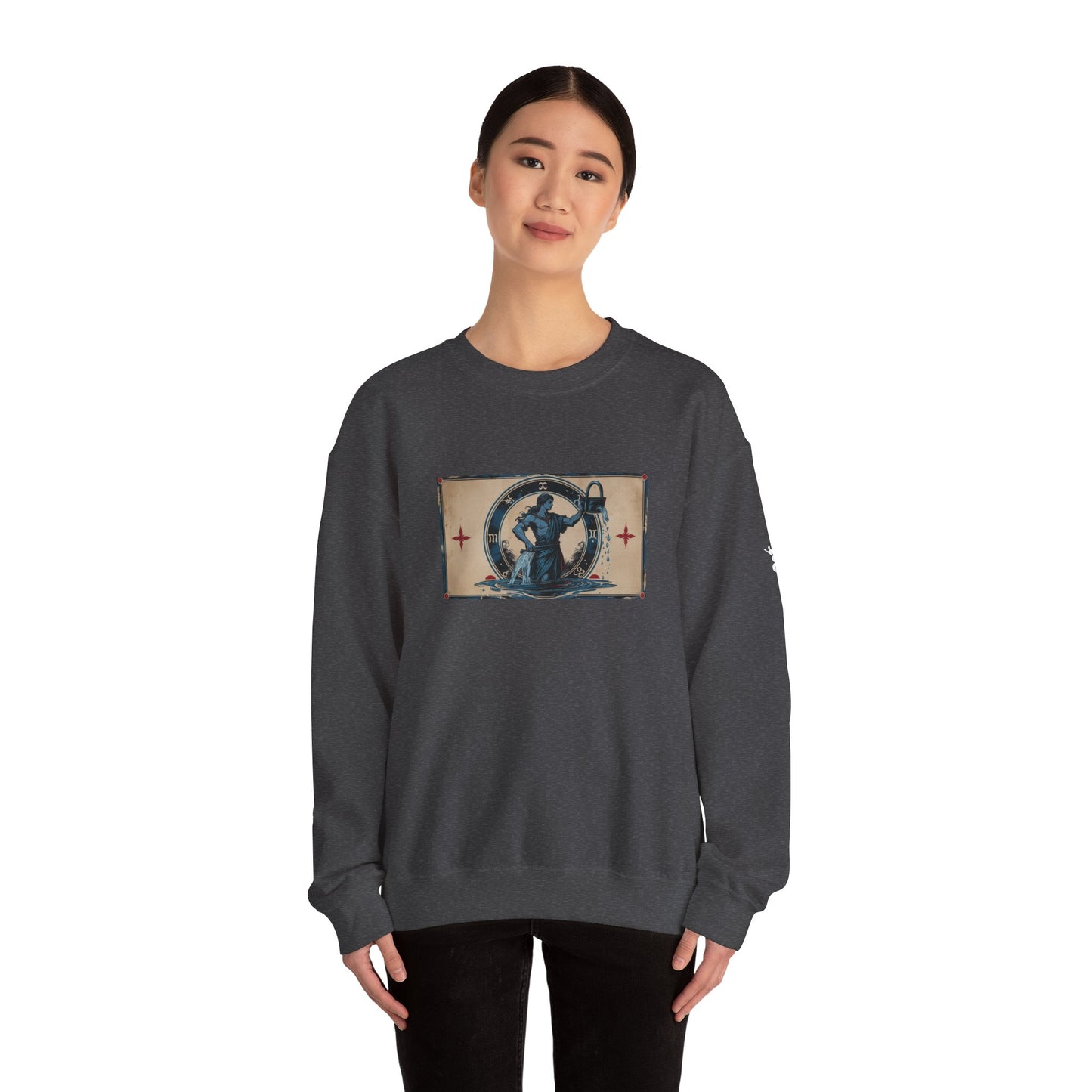 Aquarius - Gothic Zodiac Blue Sweatshirt