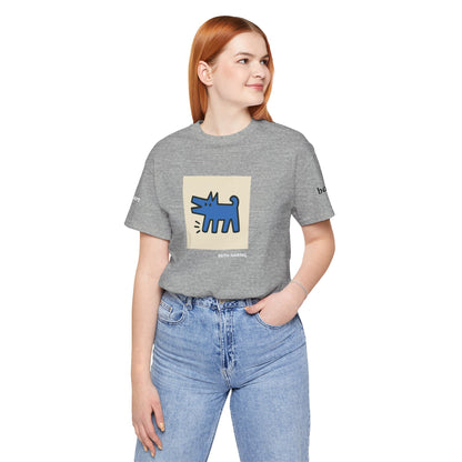 DOGART Unisex Jersey Dog T-Shirt - KEITH HARING - Iconic Painting Reimagined with Dogs