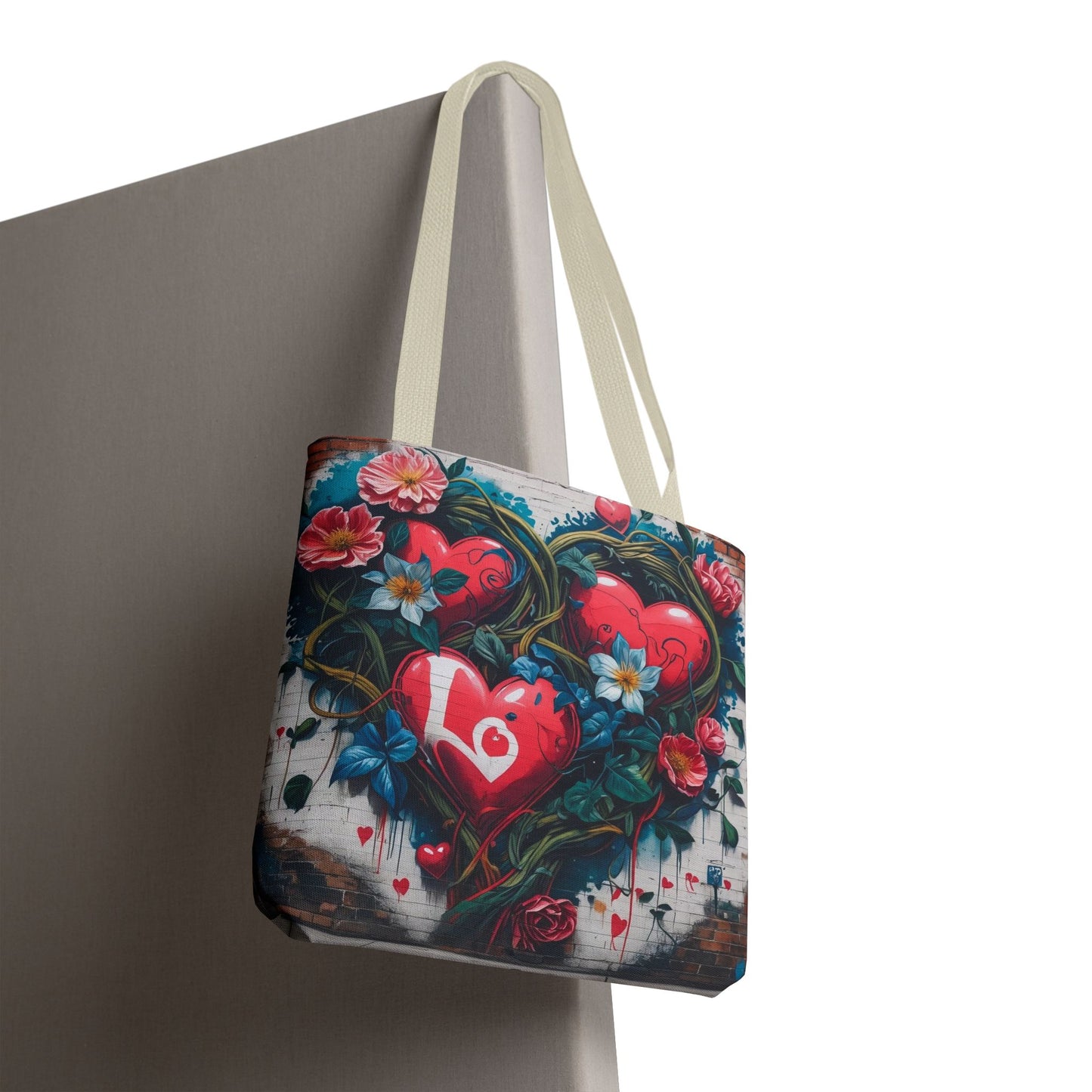 Artistic Surge - Eco-Friendly Canvas Tote Bag - HEARTS OF LOVE