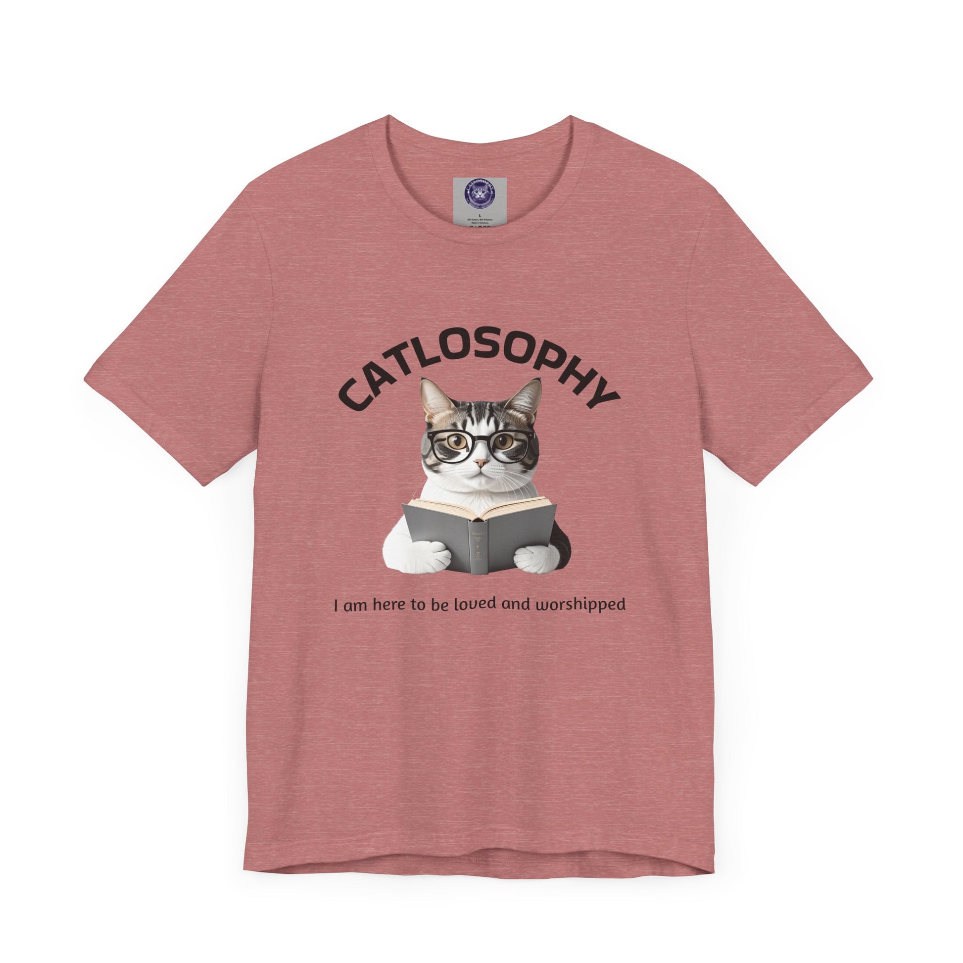 Catlosophy Unisex Jersey Short Sleeve Tee – "I am here to be loved" Design - BABUL T-Shirts
