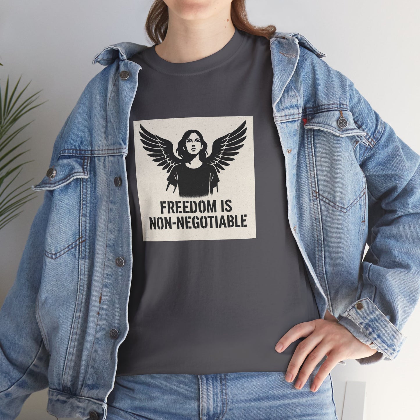 Rebel Graphic Tee - Unisex Heavy Cotton T-Shirt for the Wild at Heart. Rebel Tees, Born to Be Worn - FREEDOM IS NON-NEGOTIABLE