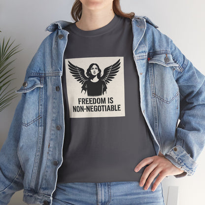 Rebel Graphic Tee - Unisex Heavy Cotton T-Shirt for the Wild at Heart. Rebel Tees, Born to Be Worn - FREEDOM IS NON-NEGOTIABLE