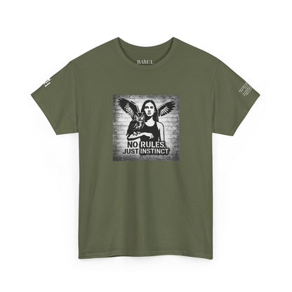 Rebel Graphic Tee - Unisex Heavy Cotton T-Shirt for the Wild at Heart. Rebel Tees, Born to Be Worn - NO RULES, JUST INSTINCT