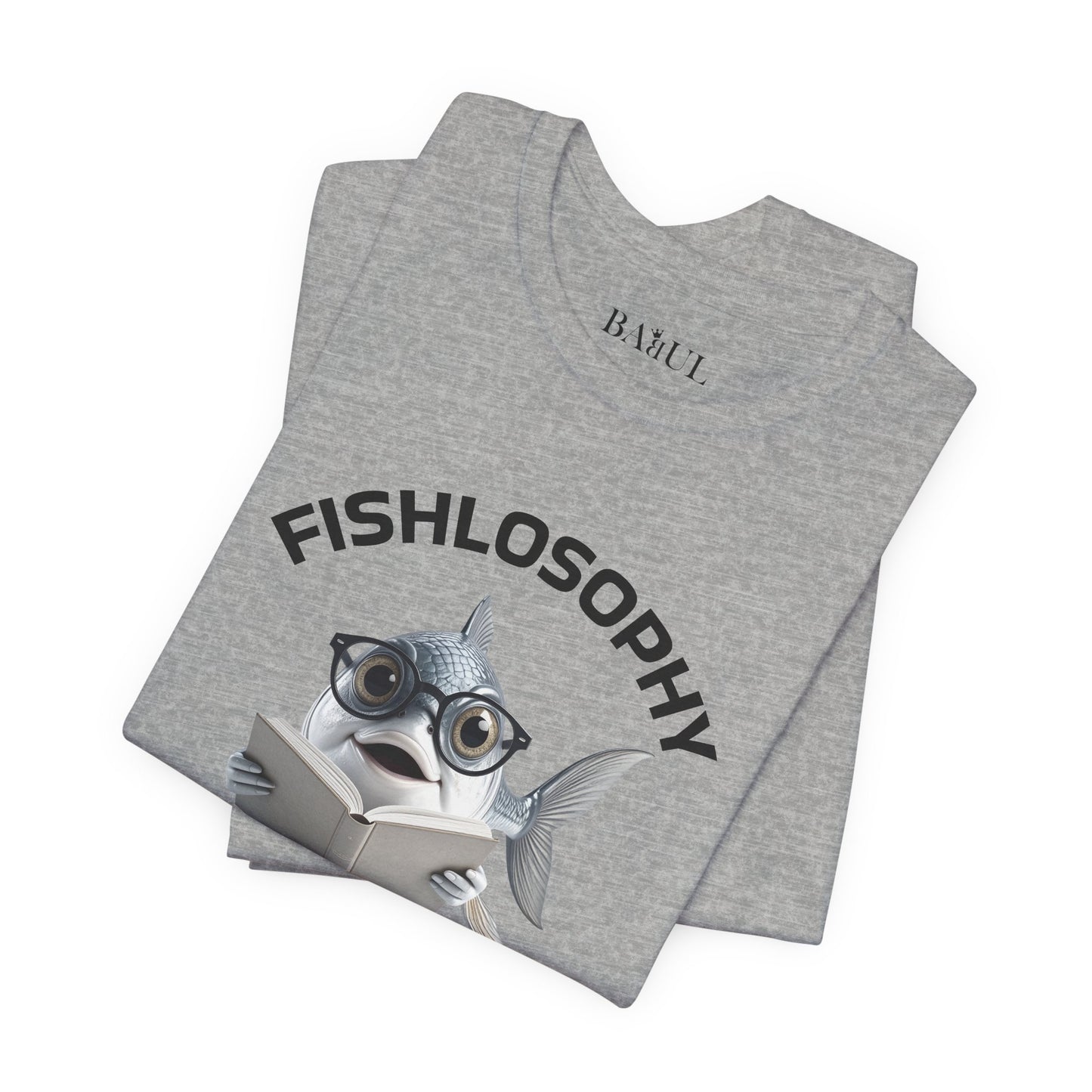 Fishlosophy Unisex Jersey Short Sleeve Tee –  Only Dead Fish go with the Flow
