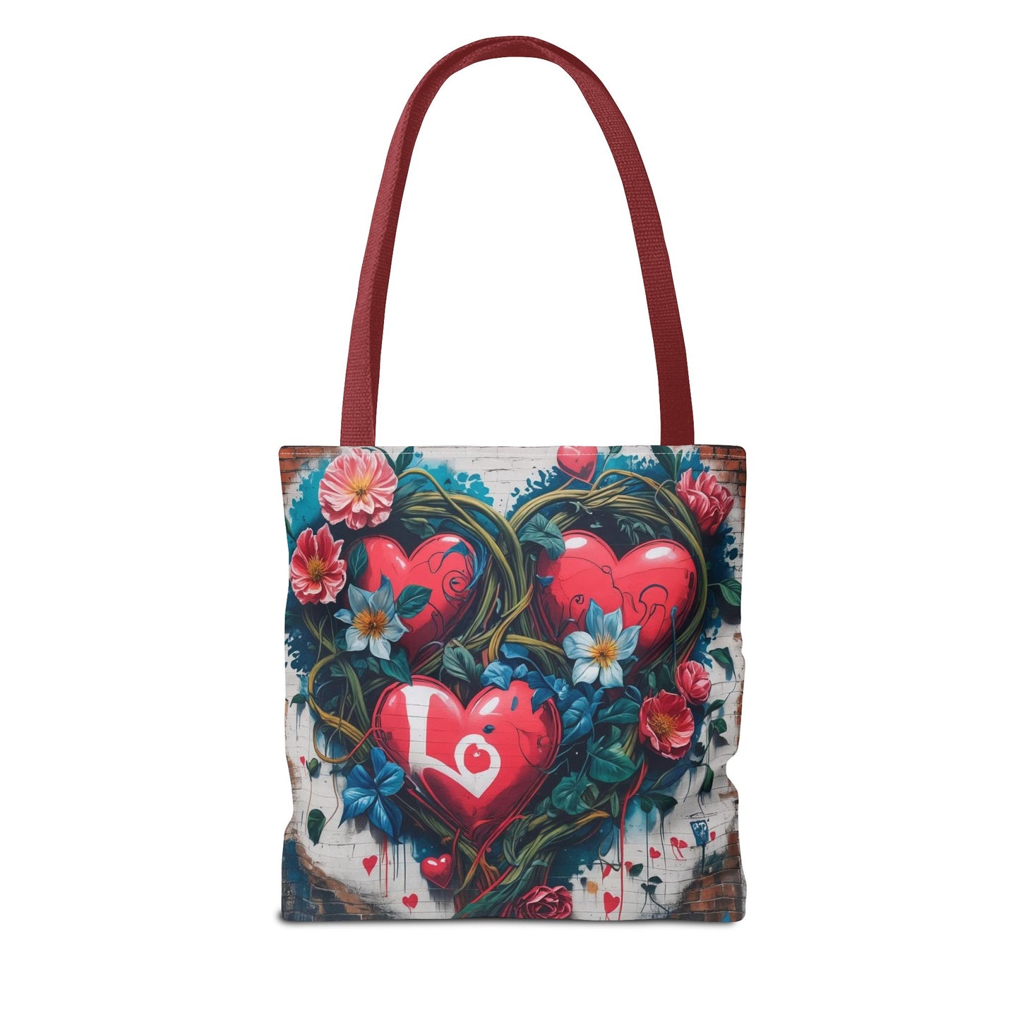 Artistic Surge - Eco-Friendly Canvas Tote Bag - HEARTS OF LOVE