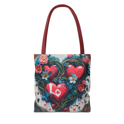 Artistic Surge - Eco-Friendly Canvas Tote Bag - HEARTS OF LOVE