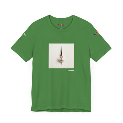 CATART Unisex Jersey Cat T-Shirt - FONTANA - Iconic Painting Reimagined with Cats