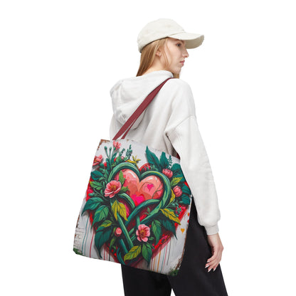 Artistic Surge - Eco-Friendly Canvas Tote Bag - HEARTS OF LOVE