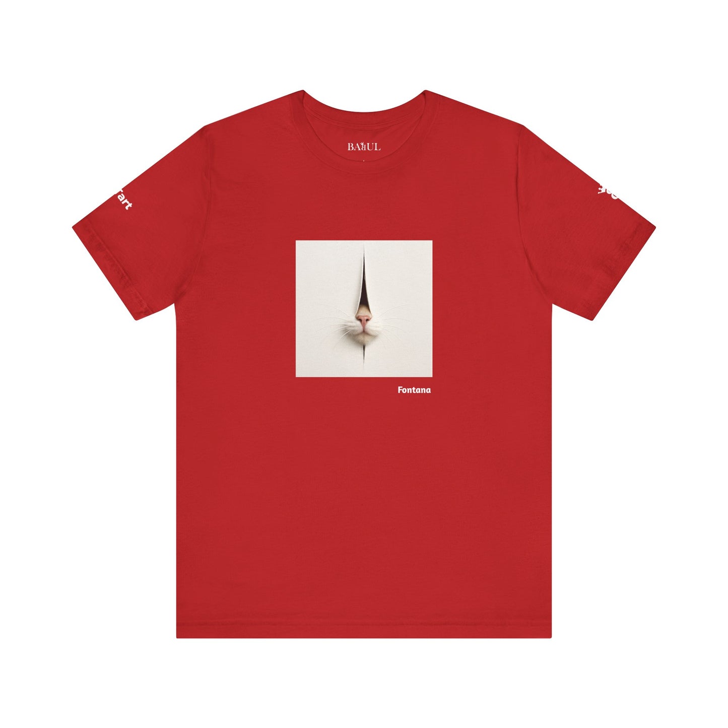 CATART Unisex Jersey Cat T-Shirt - FONTANA - Iconic Painting Reimagined with Cats