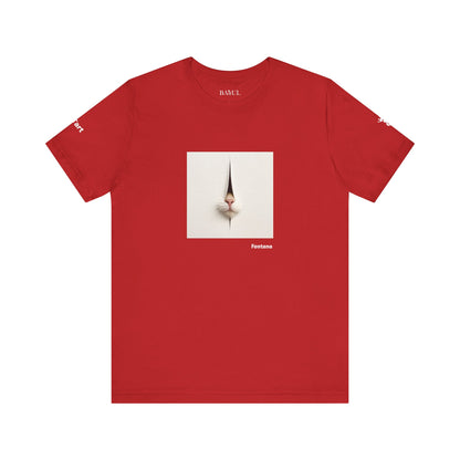 CATART Unisex Jersey Cat T-Shirt - FONTANA - Iconic Painting Reimagined with Cats