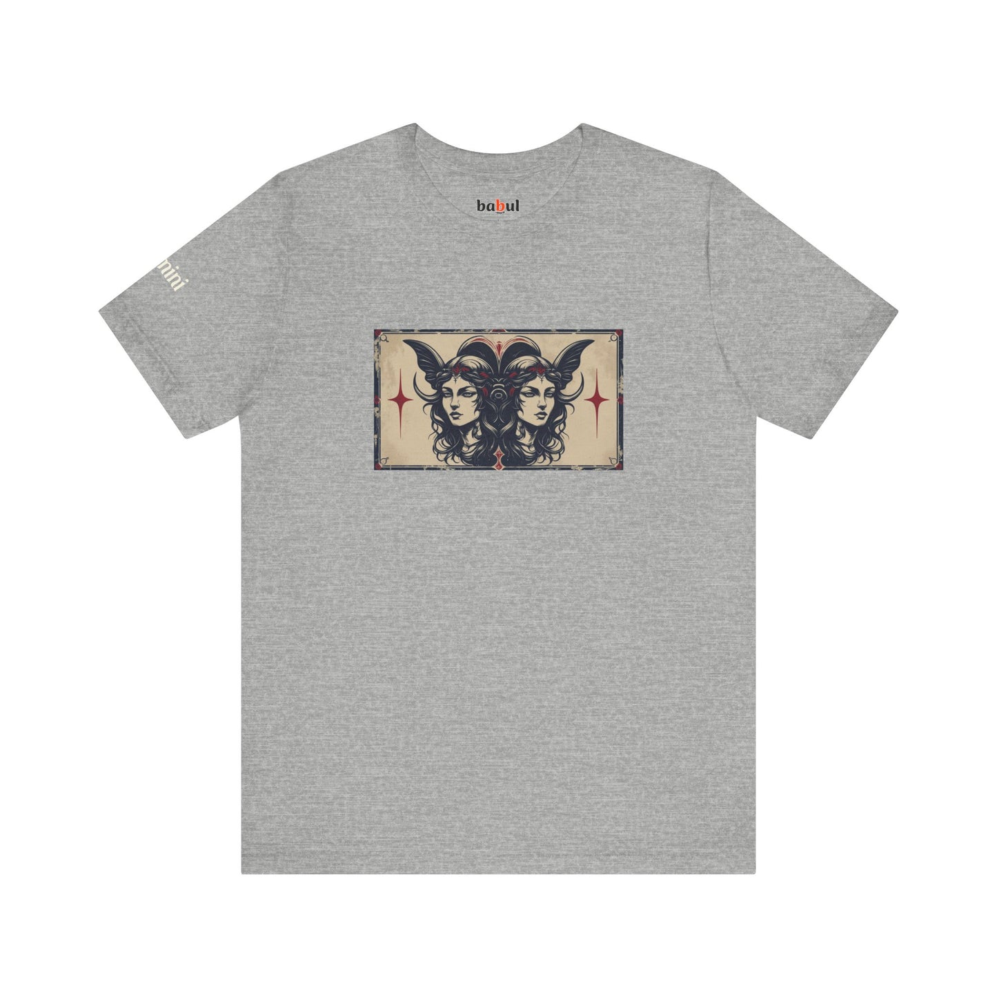 Gemini - Gothic Zodiac T-Shirt. Zodiac in the Shadows