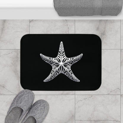 Tribal Bath Mat. Ocean Energy, Tribal Style