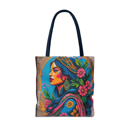 Artistic Surge - Eco-Friendly Canvas Tote Bag - FLOWERING WOMAN