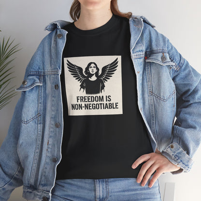 Rebel Graphic Tee - Unisex Heavy Cotton T-Shirt for the Wild at Heart. Rebel Tees, Born to Be Worn - FREEDOM IS NON-NEGOTIABLE