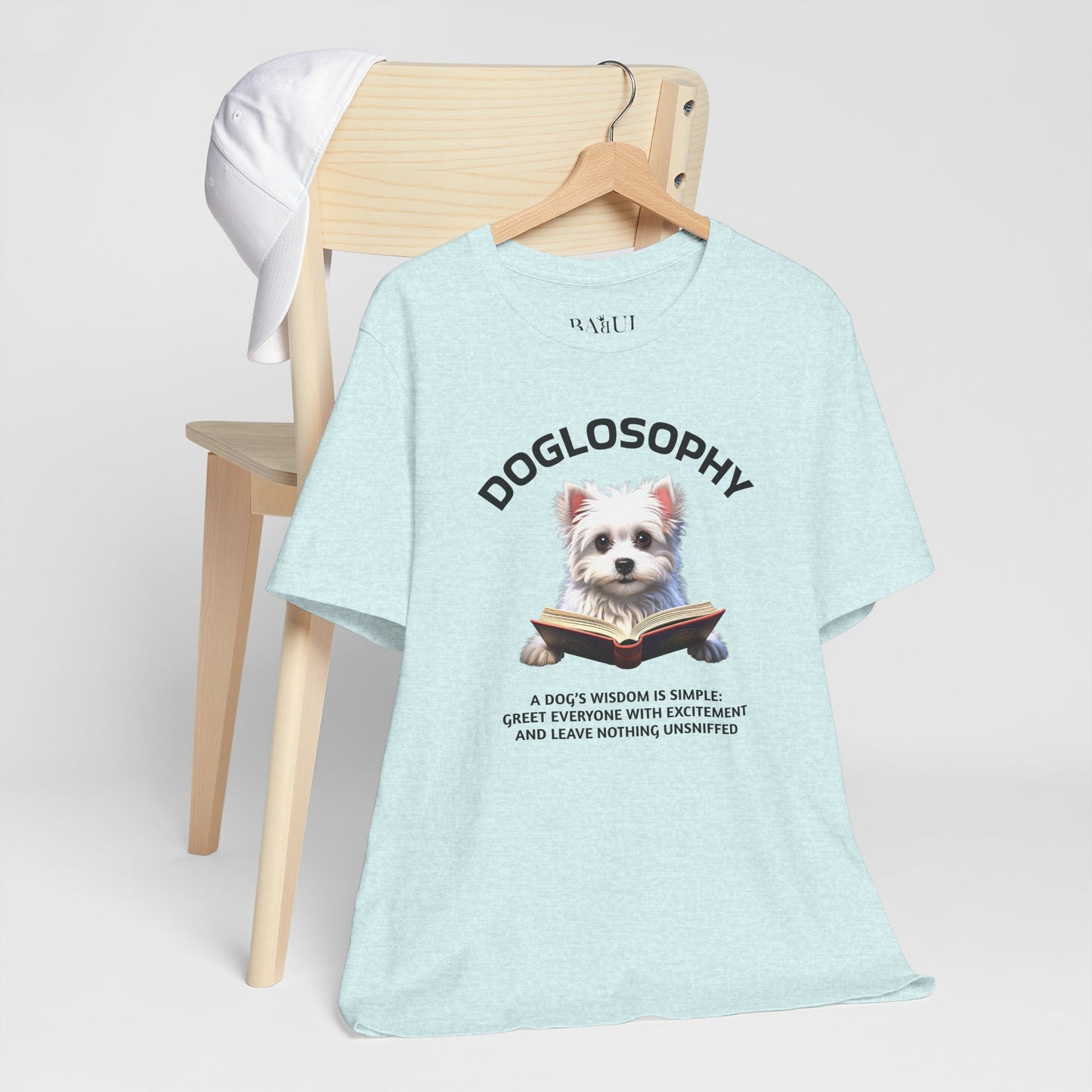 Doglosophy Unisex Jersey Short Sleeve Tee –  "A Dog's wisdom is simple" Design