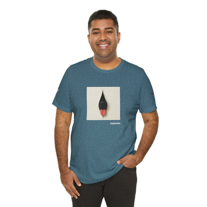 DOGART Unisex Jersey Dog T-Shirt - FONTANA - Iconic Painting Reimagined with Dogs