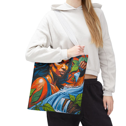 Artistic Surge - Eco-Friendly Canvas Tote Bag - WOMAN WITH WATER