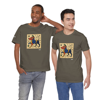 DOGART Unisex Jersey Dog T-Shirt - MIRO - Iconic Painting Reimagined with Dogs