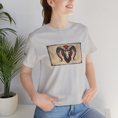 Aries - Gothic Zodiac T-Shirt. Zodiac in the Shadows