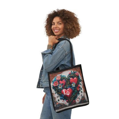 Artistic Surge - Eco-Friendly Canvas Tote Bag - LOVE HEARTS