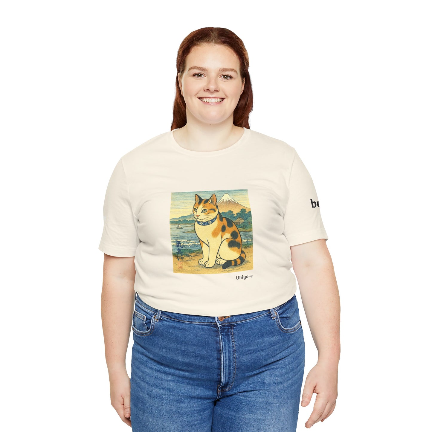 CATART Unisex Jersey Cat T-Shirt - UKIYO-E Japanese art Style - Iconic Painting Reimagined with Cats
