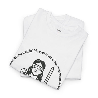 Justice - ArcanaPop T-Shirt – Where Tarot Magic Meets Pop Art