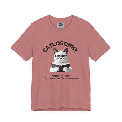 Catlosophy Unisex Jersey Short Sleeve Tee –  "Resting isn't Lazy" Design