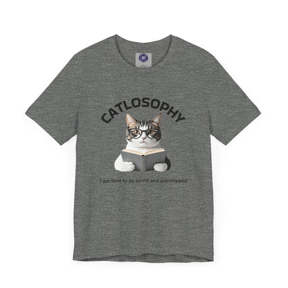 Catlosophy Unisex Jersey Short Sleeve Tee – "I am here to be loved" Design - BABUL T-Shirts
