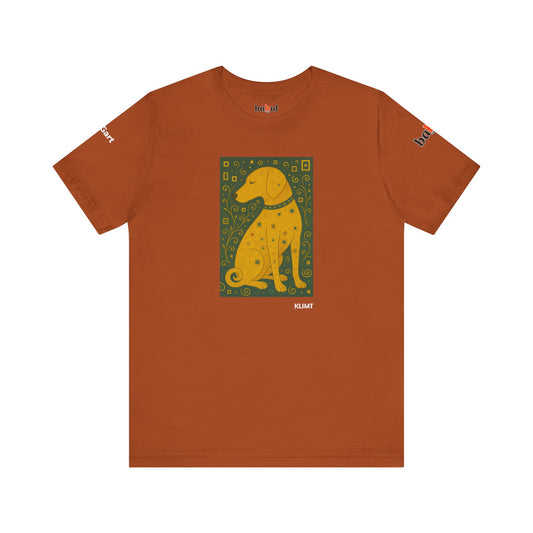 DOGART Unisex Jersey Cat T-Shirt - KLIMT - Iconic Painting Reimagined with Dogs