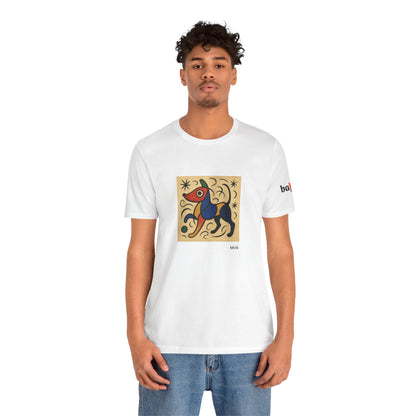 DOGART Unisex Jersey Dog T-Shirt - MIRO - Iconic Painting Reimagined with Dogs