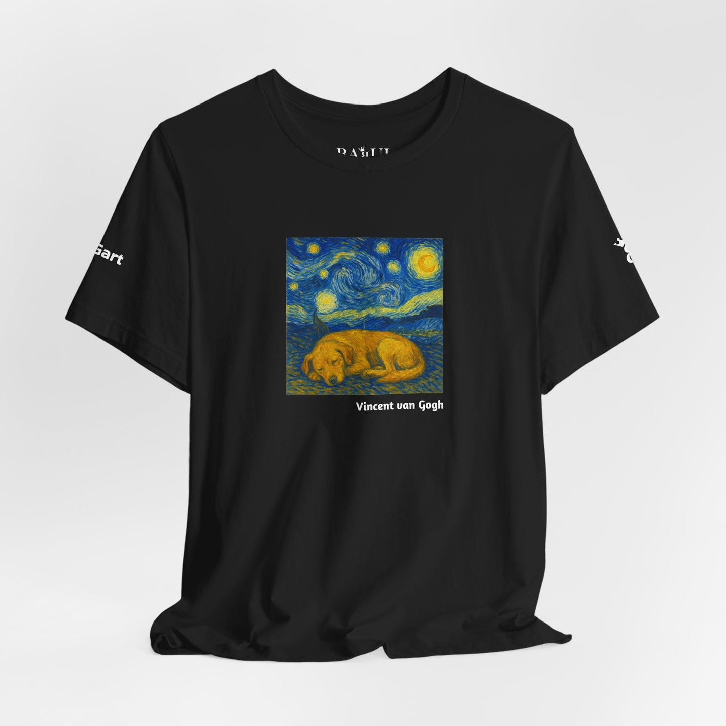 DOGART Unisex Jersey Dog T-Shirt - VAN GOGH - Iconic Painting Reimagined with Dogs