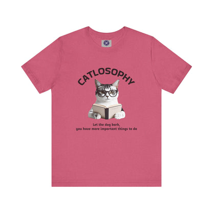 Catlosophy Unisex Jersey Short Sleeve Tee –  "Let the dog bark" Design