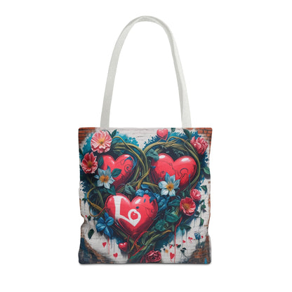 Artistic Surge - Eco-Friendly Canvas Tote Bag - HEARTS OF LOVE
