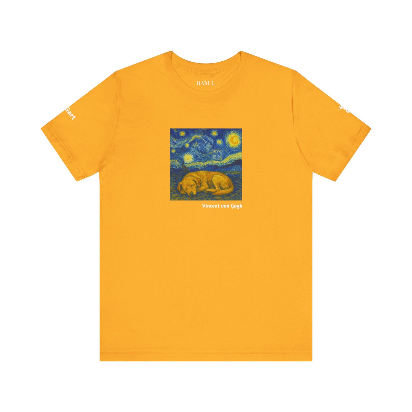 DOGART Unisex Jersey Dog T-Shirt - VAN GOGH - Iconic Painting Reimagined with Dogs